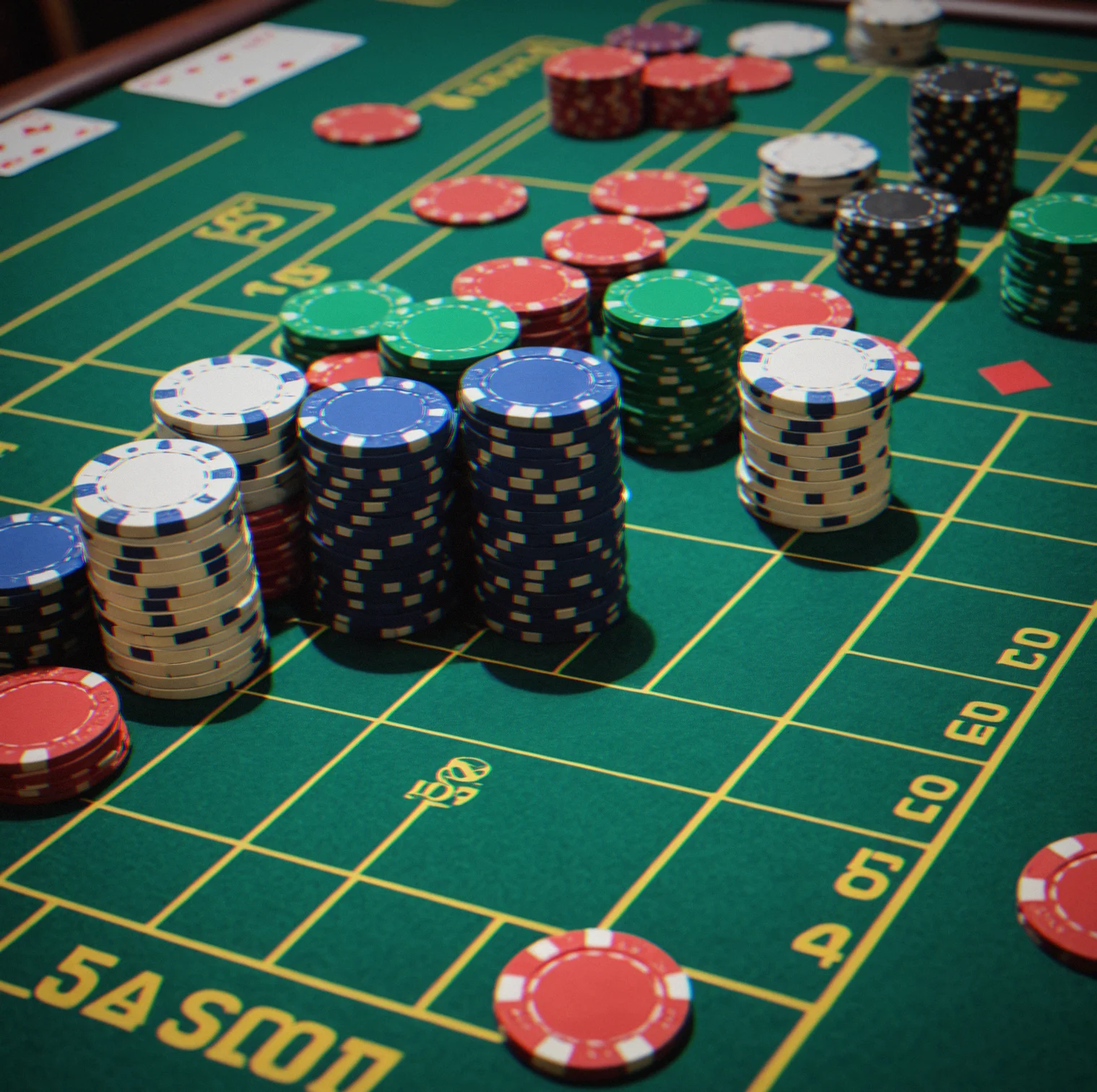 Printed tournament blind schedule and chip stack calculations laid out on table